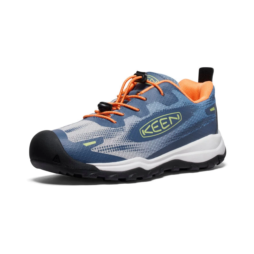 Keen Big Kids' Wanduro Speed Hiking Shoe | Vintage Indigo/Tangerine - Image 3