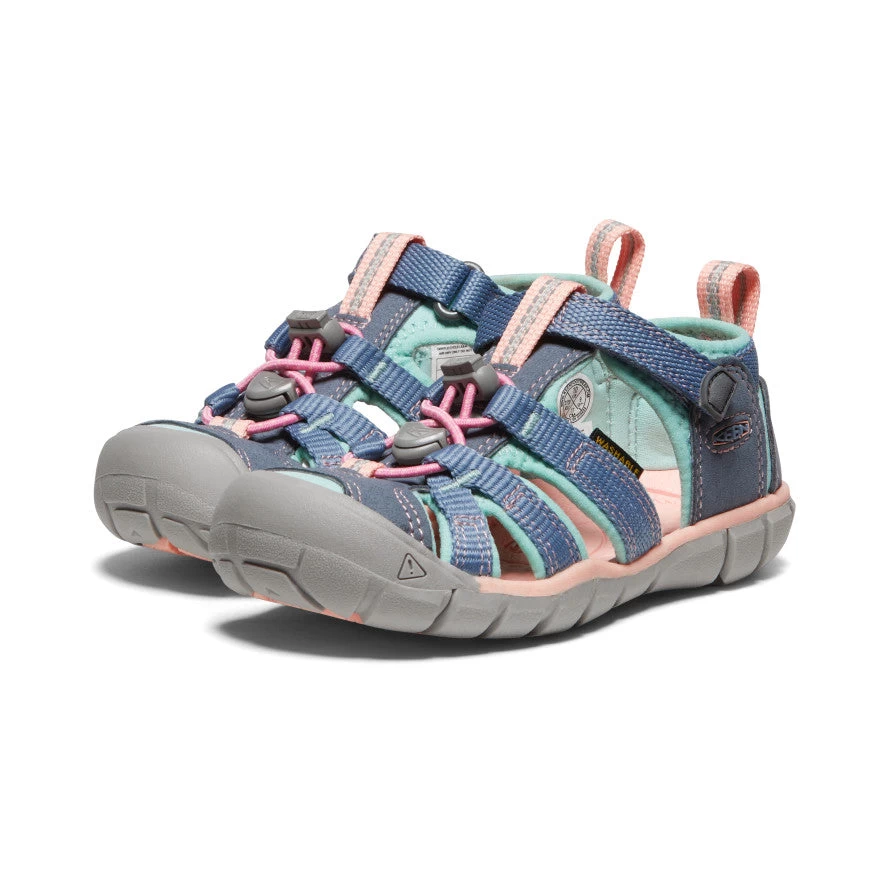 Keen Little Kids' Seacamp II CNX | Flint Stone/Ocean Wave - Image 2