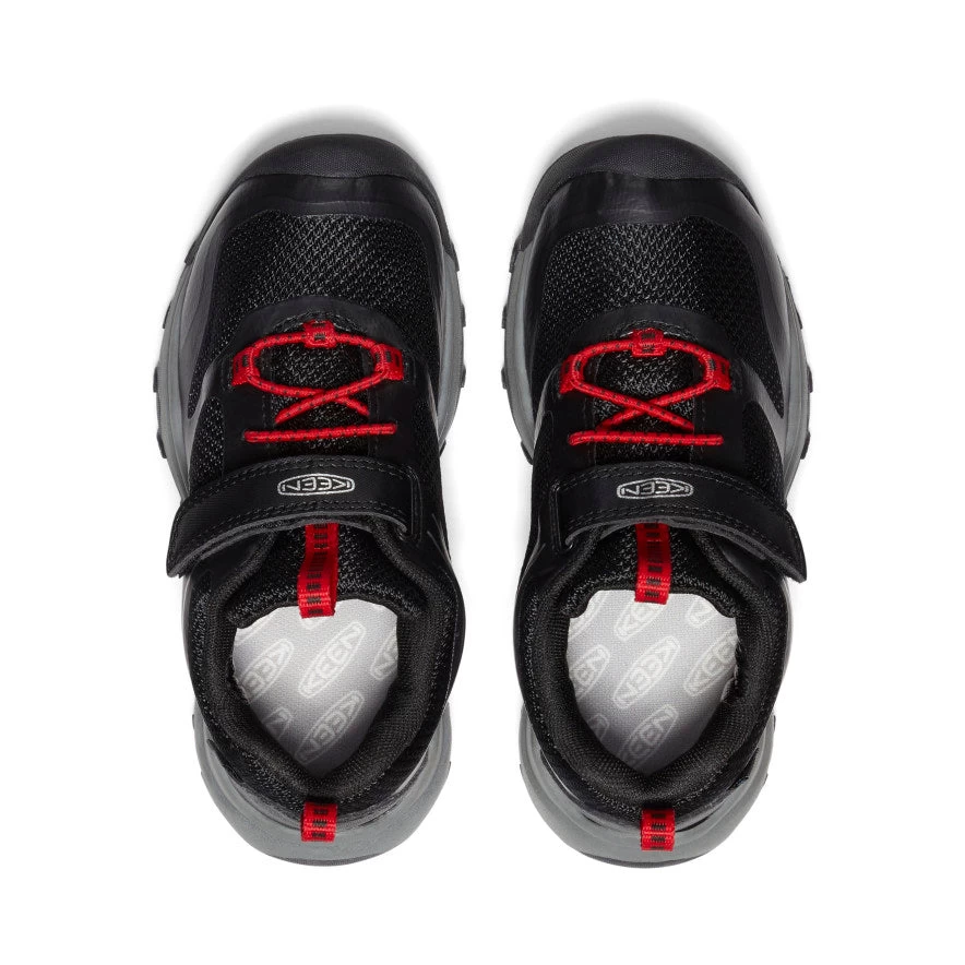 Keen Little Kids' Wanduro Waterproof Shoe | Black/Ribbon Red - Image 4