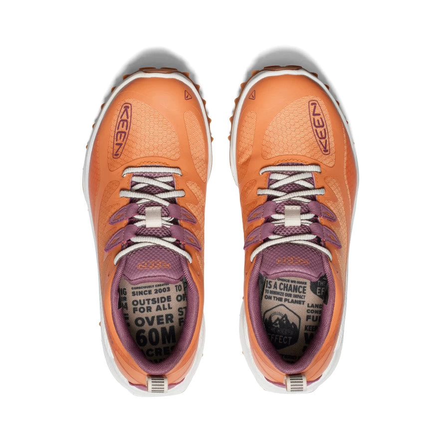 Keen Women's Zionic Waterproof Hiking Shoe | Tangerine/Star White - Image 4
