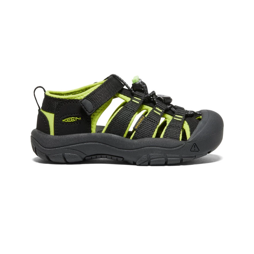 Keen Little Kids' Newport H2 | Black/Lime Green
