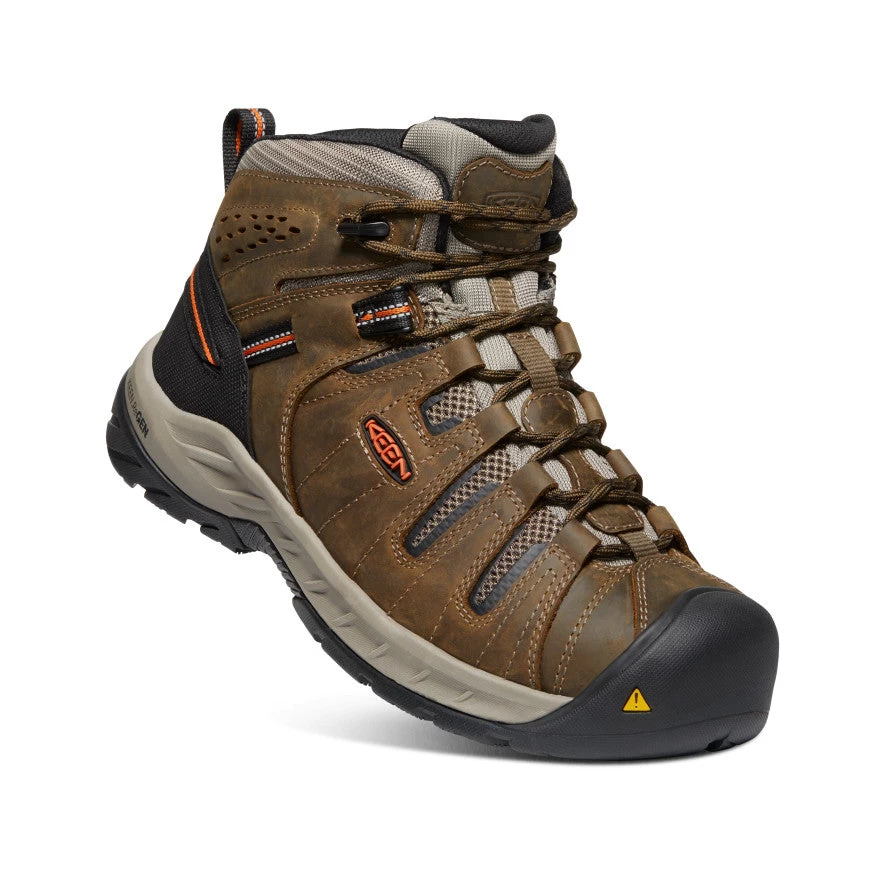 Keen Men's Flint II Boot (Soft Toe) | Cascade Brown/Burnt Ochre - Image 3