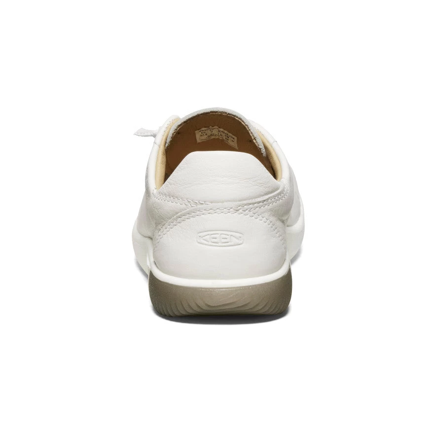Keen Women's KNX Leather Sneaker | Star White/Star White - Image 5