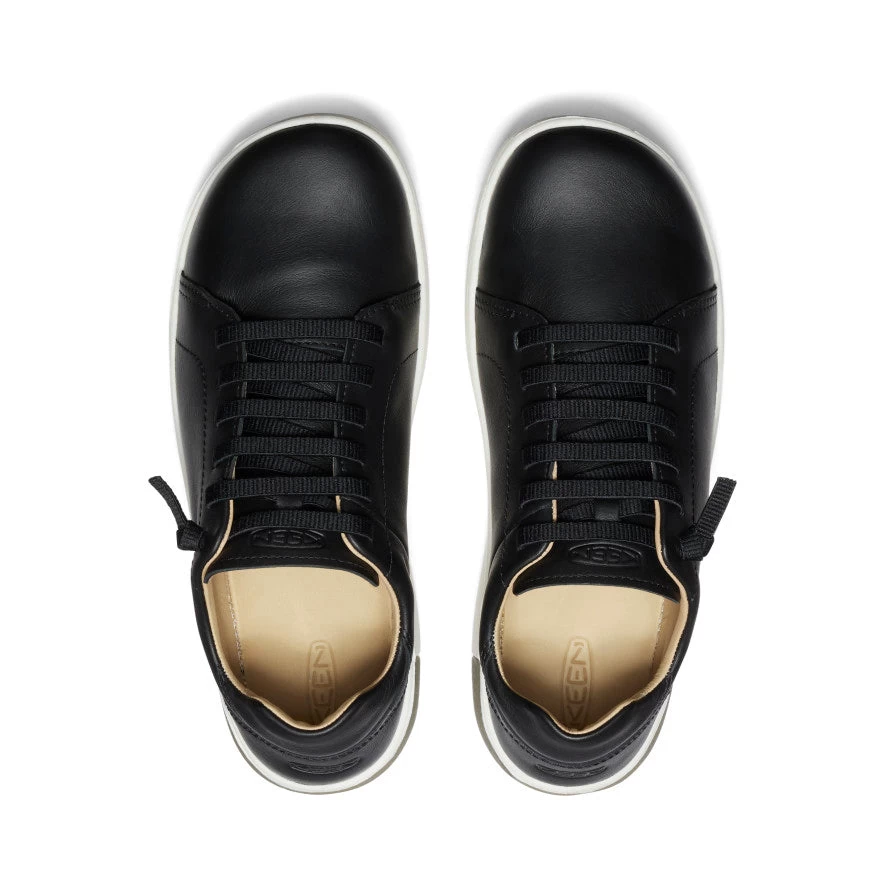 Keen Men's KNX Leather Sneaker | Black/Star White - Image 4