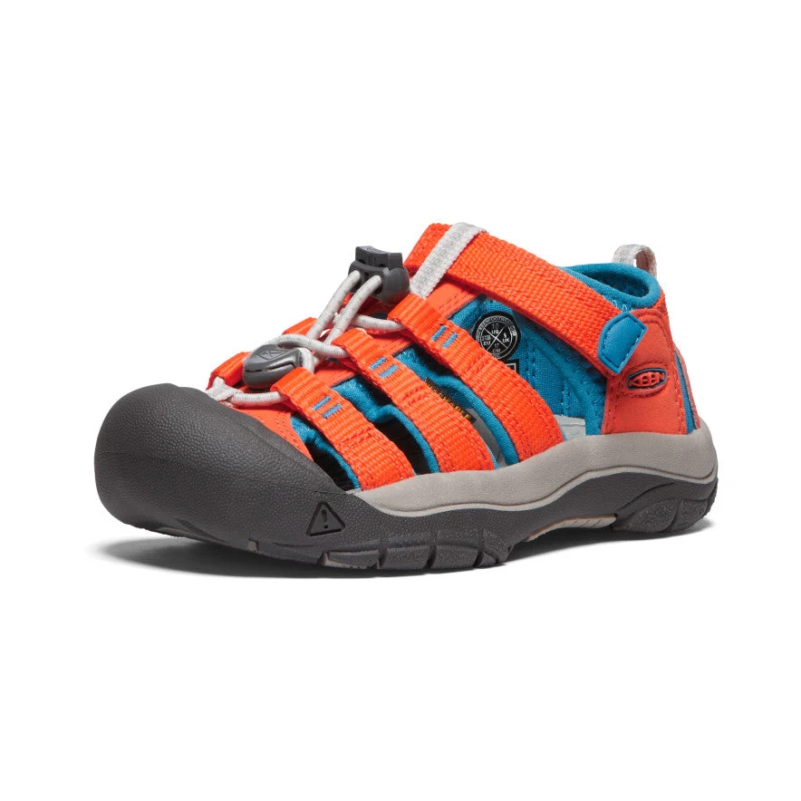 Keen Little Kids' Newport H2 | Safety Orange/Fjord Blue - Image 3