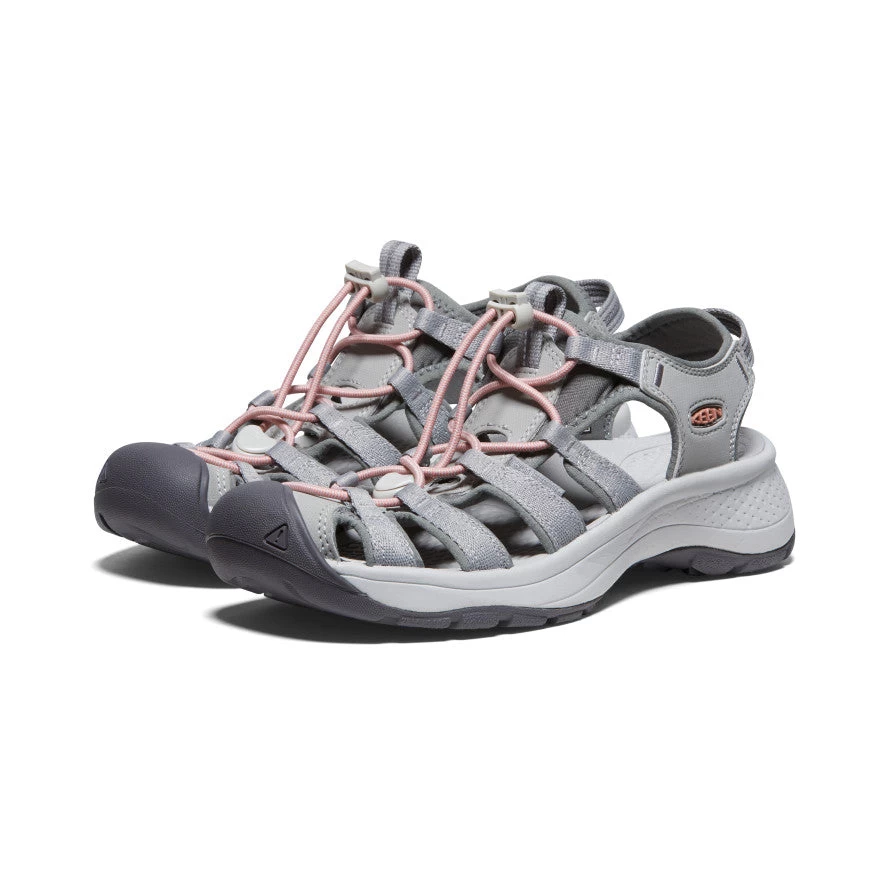 Keen Women's Astoria West Sandal | Grey/Coral - Image 2