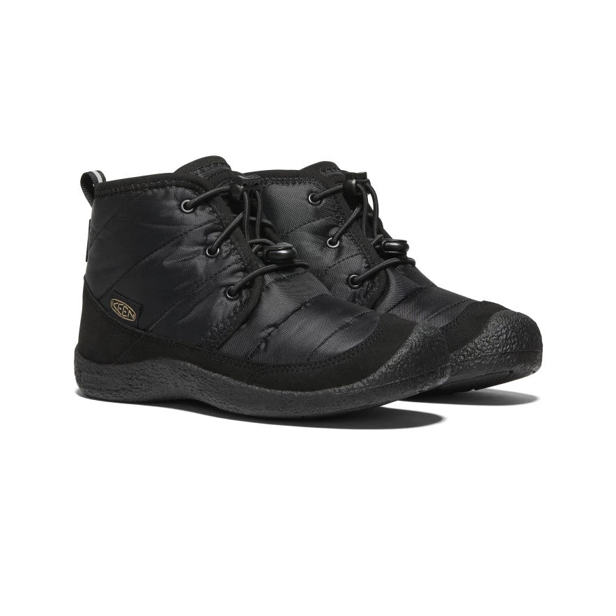 Keen Big Kids' Howser II Waterproof Chukka | Black/Black - Image 2