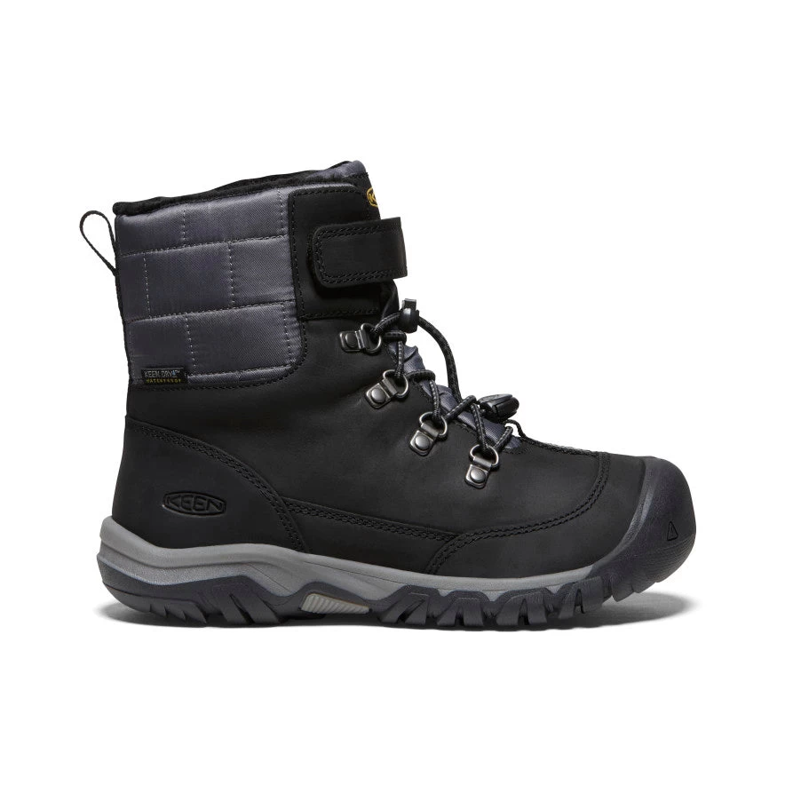 Keen Big Kids' Kanibou Waterproof Winter Boot | Black/Magnet