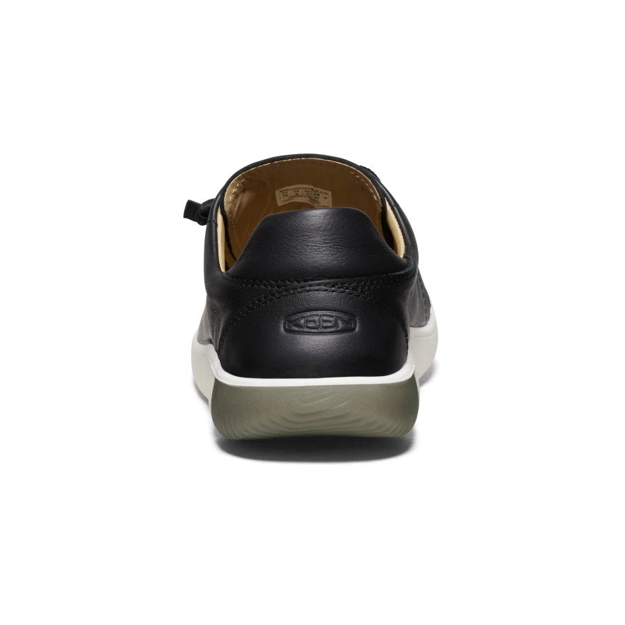 Keen Men's KNX Leather Sneaker | Black/Star White - Image 5