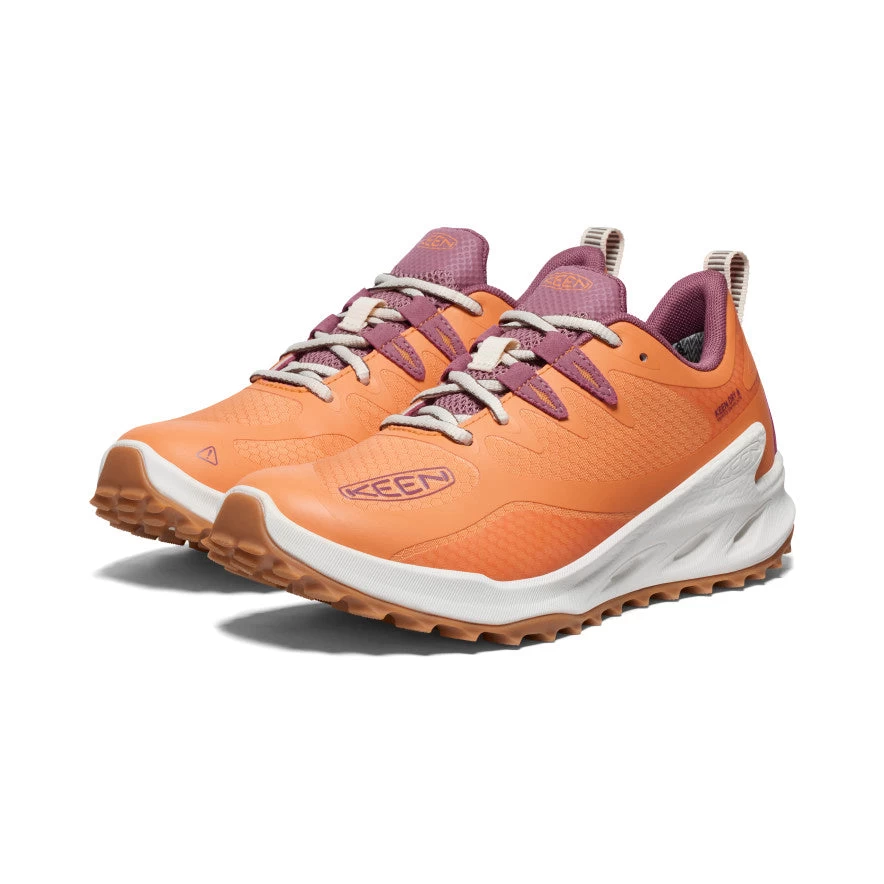 Keen Women's Zionic Waterproof Hiking Shoe | Tangerine/Star White - Image 2