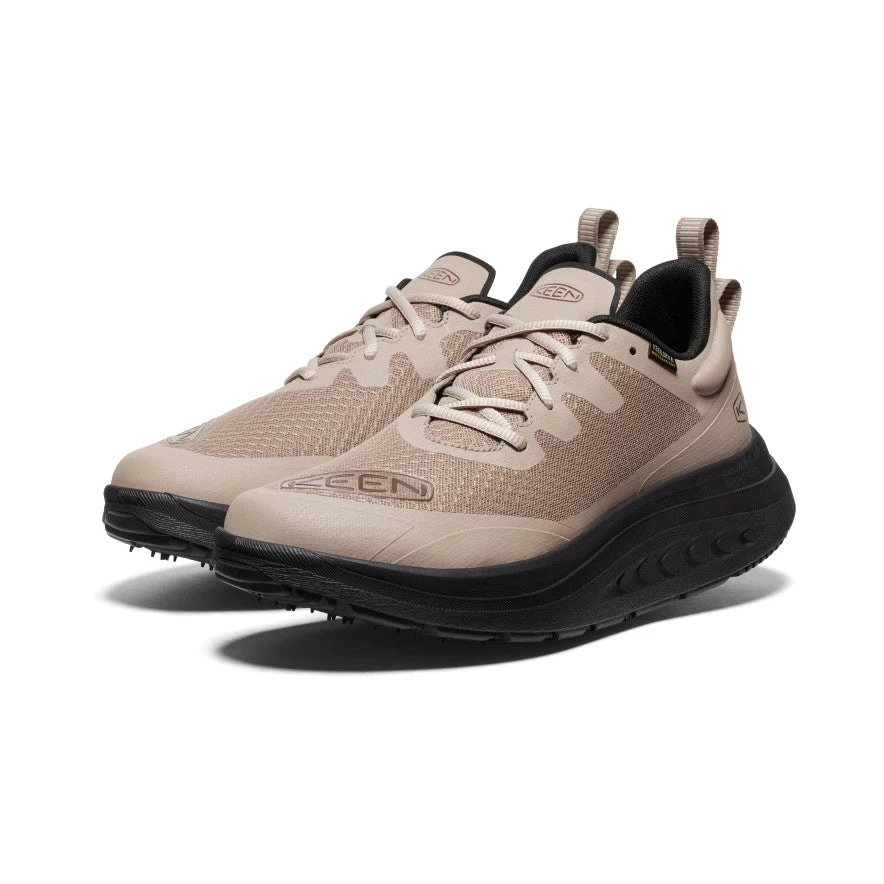 Keen Women's WK400 Waterproof Walking Shoe | Timberwolf/Black - Image 2