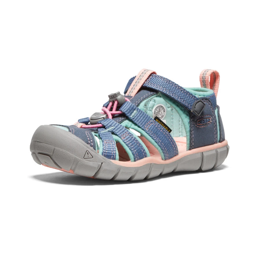 Keen Little Kids' Seacamp II CNX | Flint Stone/Ocean Wave - Image 3