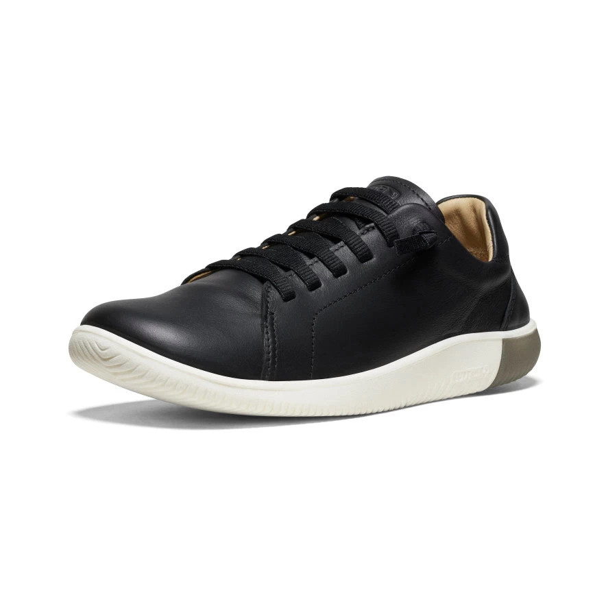 Keen Men's KNX Leather Sneaker | Black/Star White - Image 3