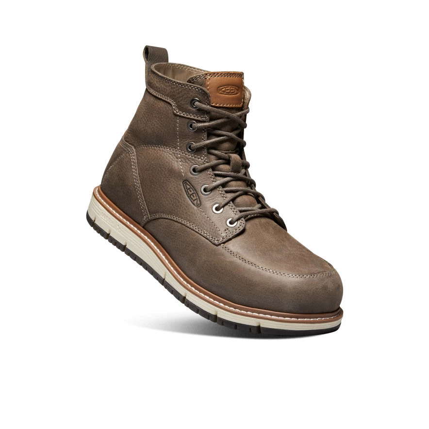 Keen Men's San Jose 6" Boot (Aluminum Toe) | Falcon/Caramel Cafe - Image 3
