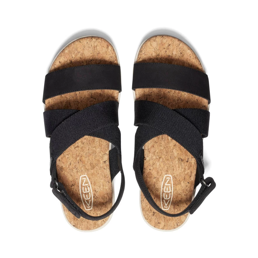 Keen Women's Elle Criss Cross Sandal | Black/Birch - Image 4