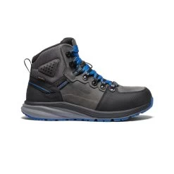 Keen Men's Red Hook Waterproof Boot (Carbon-Fiber Toe) | Steel Grey/Bright Cobalt