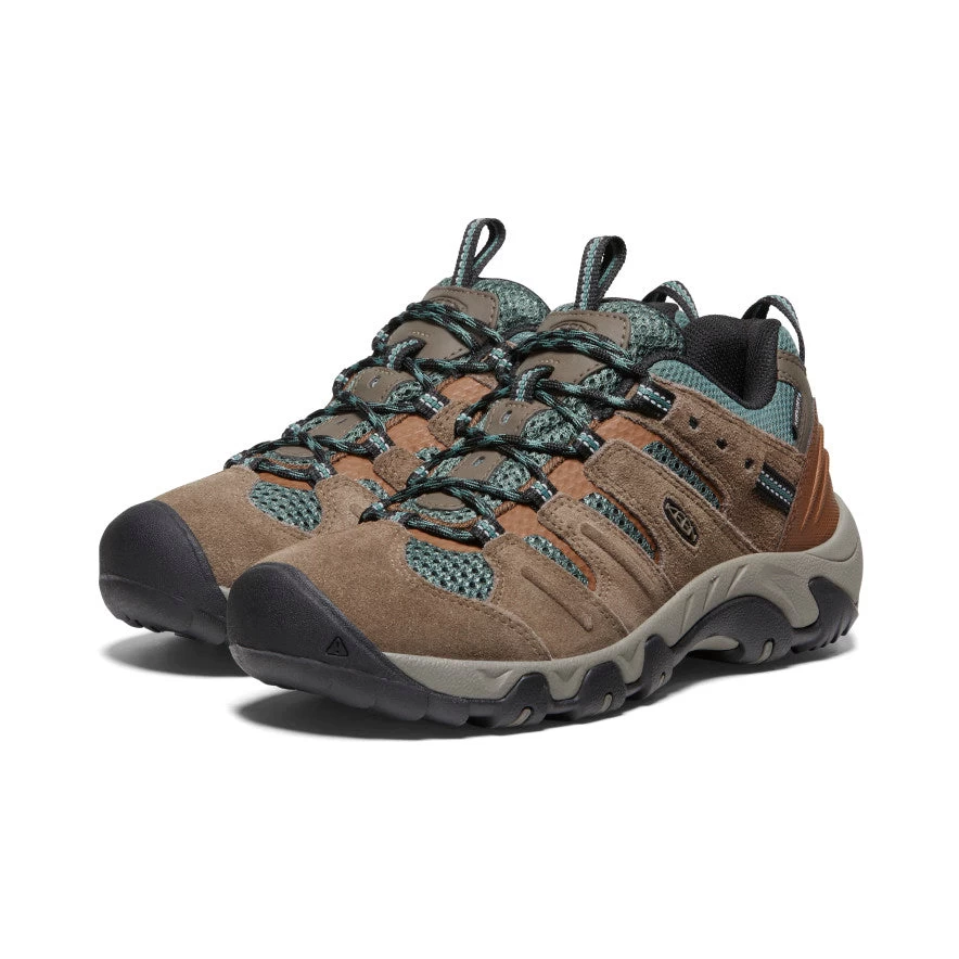 Keen Women's Headout Waterproof Hiking Shoe | Shitake/Dark Forest - Image 2