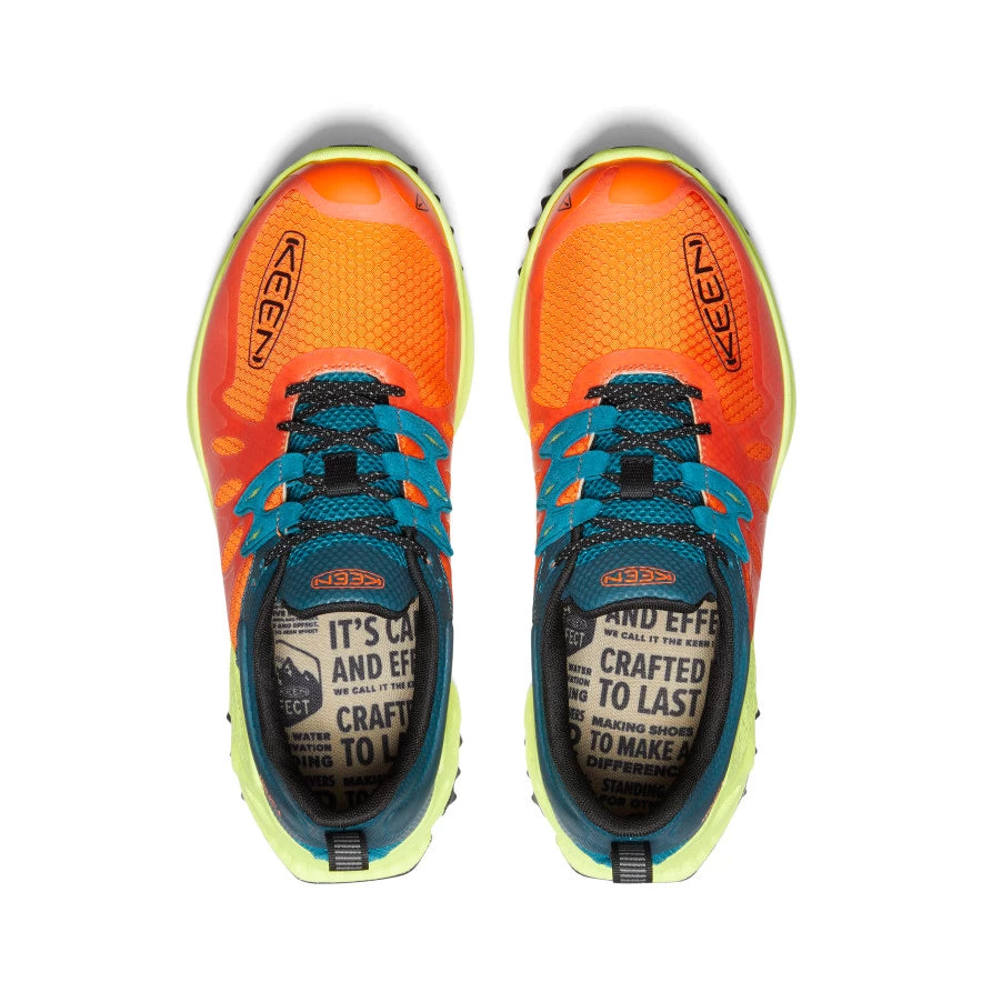 Keen Men's Zionic Waterproof Hiking Shoe | Scarlet Ibis/Deep Lagoon - Image 4