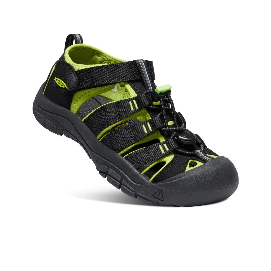 Keen Big Kids' Newport H2 | Black/Lime Green - Image 3