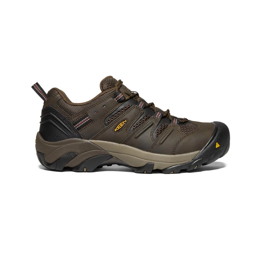 Keen Men's Lansing Low (Steel Toe) | Cascade Brown/Fired Brick