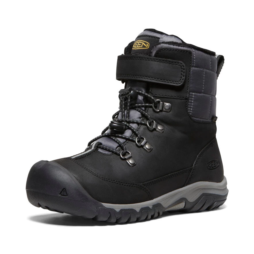 Keen Big Kids' Kanibou Waterproof Winter Boot | Black/Magnet - Image 3