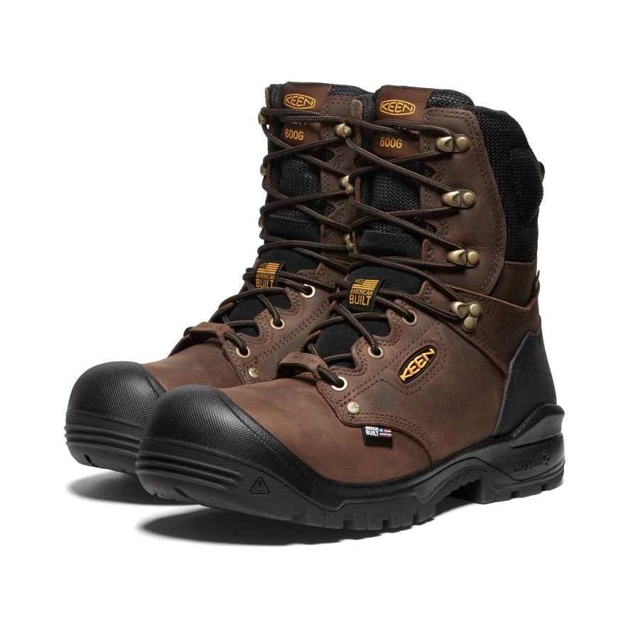 Keen Men's Independence 8" Insulated Waterproof Boot (Carbon-Fiber Toe) | Dark Earth/Black - Image 2