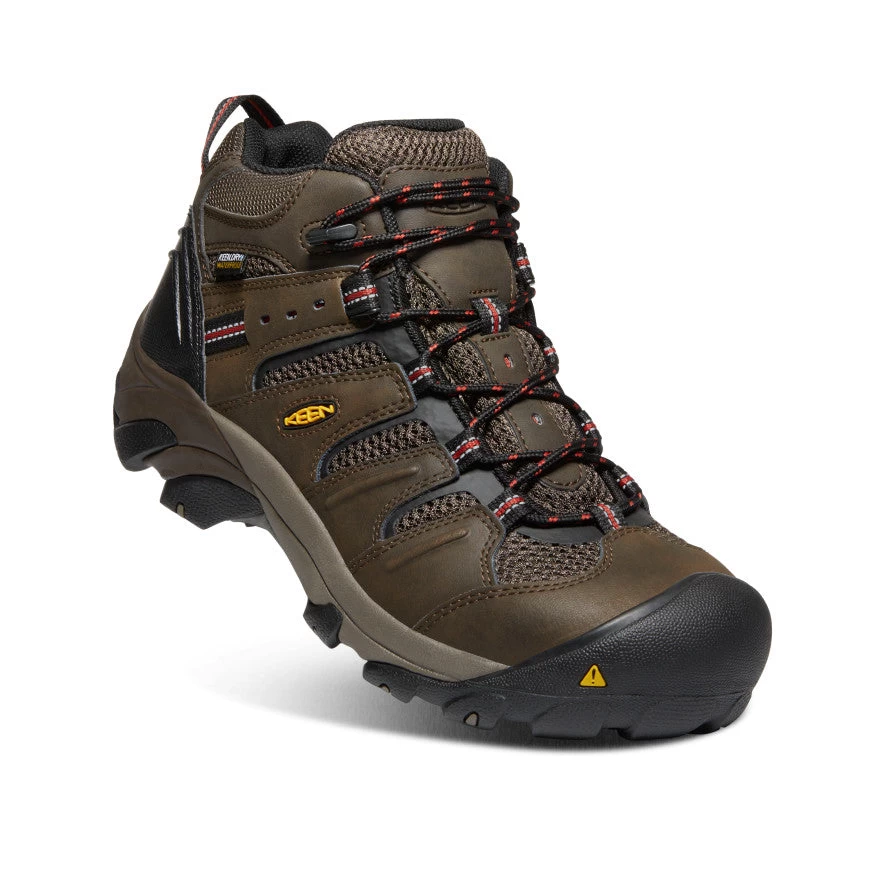 Keen Men's Lansing Mid Waterproof (Steel Toe) | Cascade Brown/Brindle - Image 3