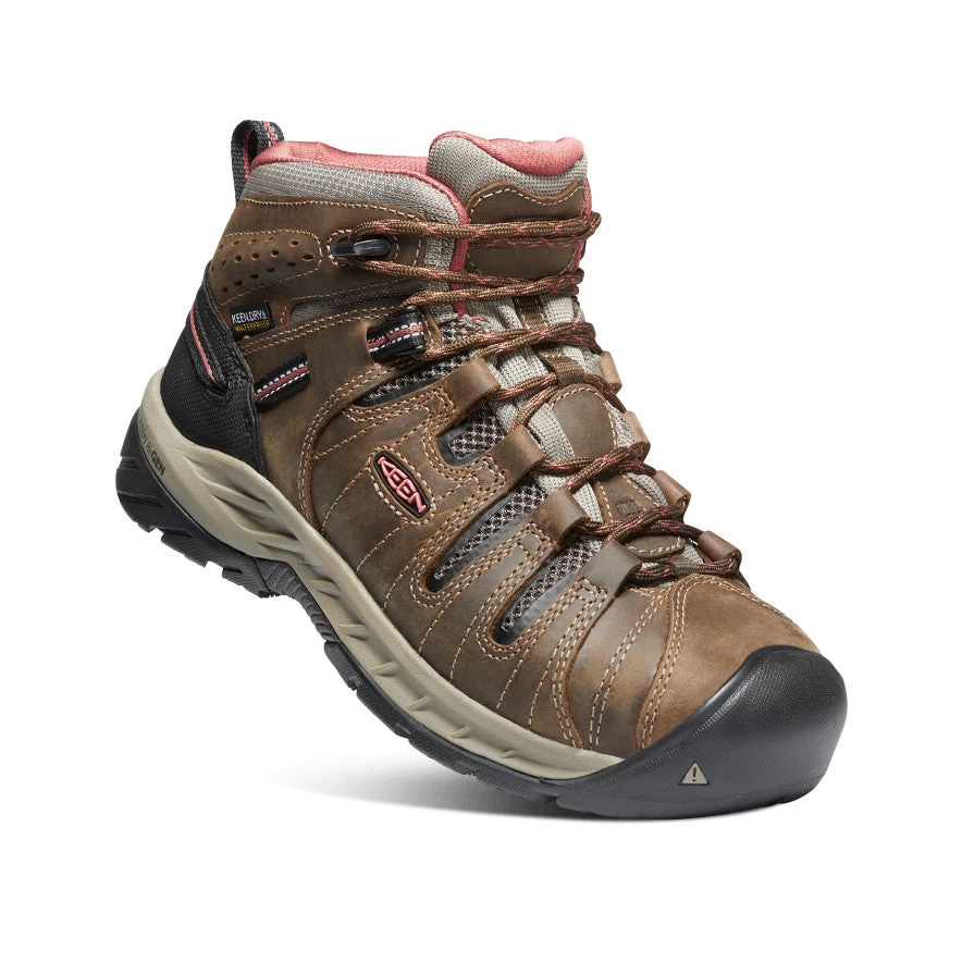 Keen Women's Flint II Waterproof Boot (Soft Toe) | Cascade Brown/Brick Dust - Image 3