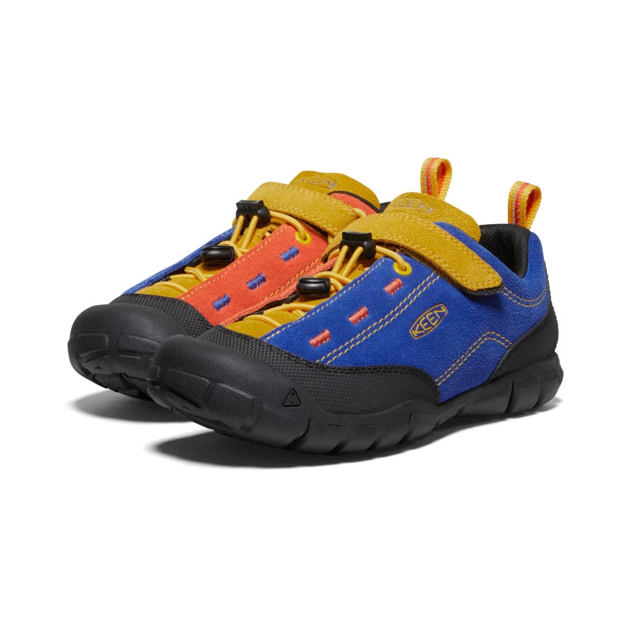 Keen Big Kids' Jasper II Sneaker | Surf/Orange - Image 2