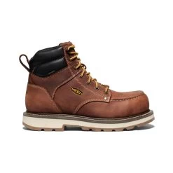 Keen Men's Cincinnati 6" Waterproof 90° Heel Boot (Carbon-Fiber Toe) | Tuscan Red/Sandshell