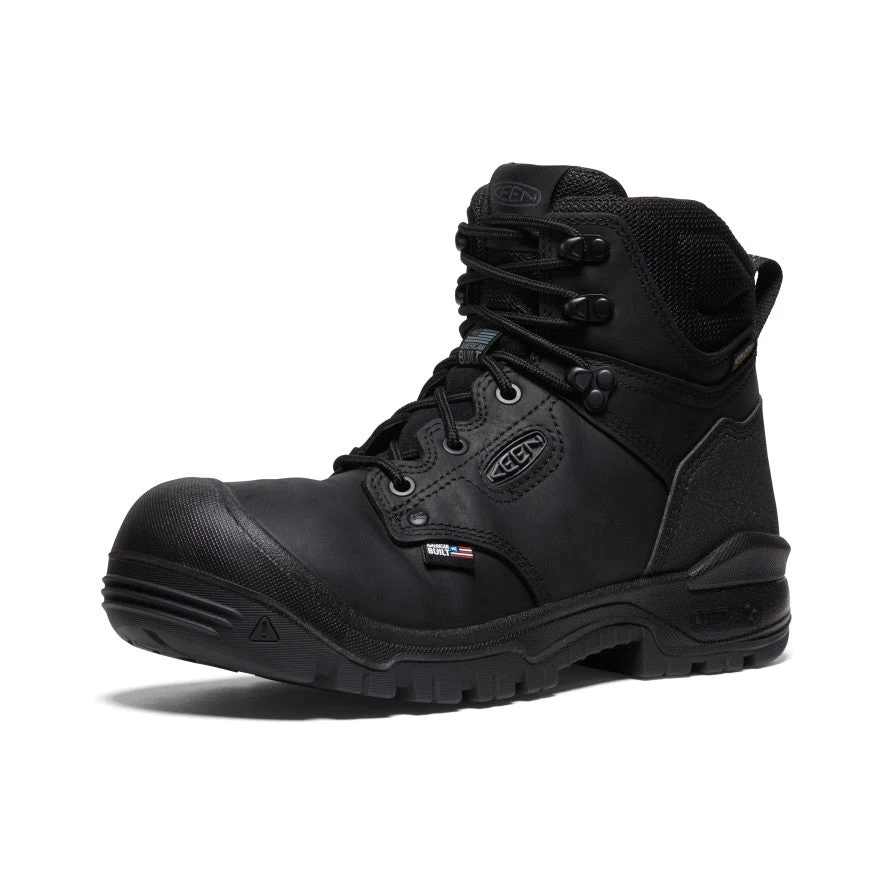 Keen Men's Independence 6" Waterproof Boot (Soft Toe) | Black/Black - Image 3