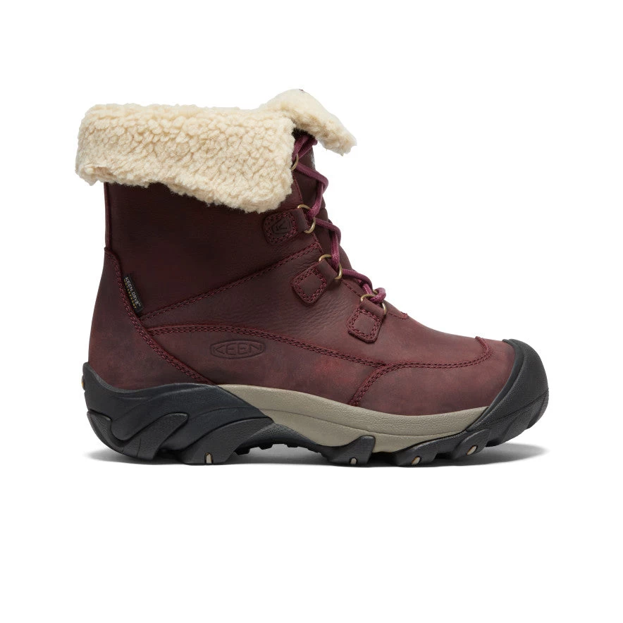 Keen Women's Betty Waterproof Short Boot | Burgundy/Brindle