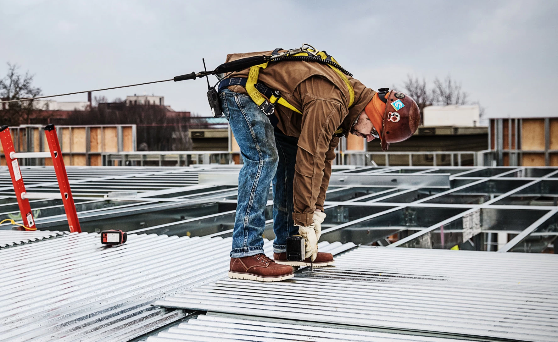 Keen Men's San Jose 6" Boot (Aluminum Toe) | Falcon/Caramel Cafe - Image 5