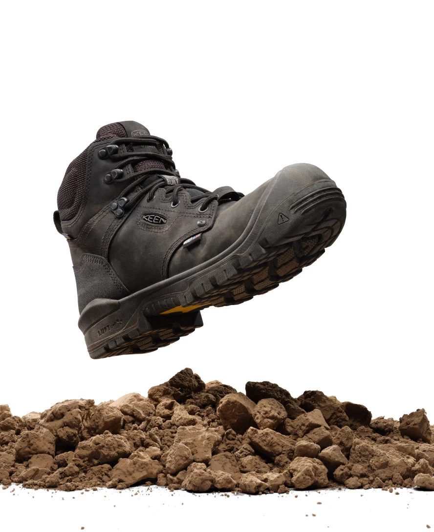 Keen Men's Independence 6" Waterproof Boot (Soft Toe) | Black/Black - Image 8