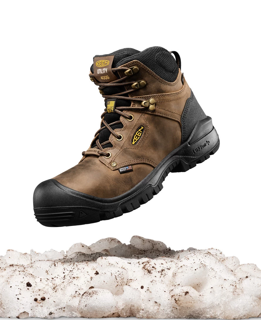 Keen Men's Independence 6" Insulated Waterproof Boot (Carbon-Fiber Toe) | Dark Earth/Black - Image 8