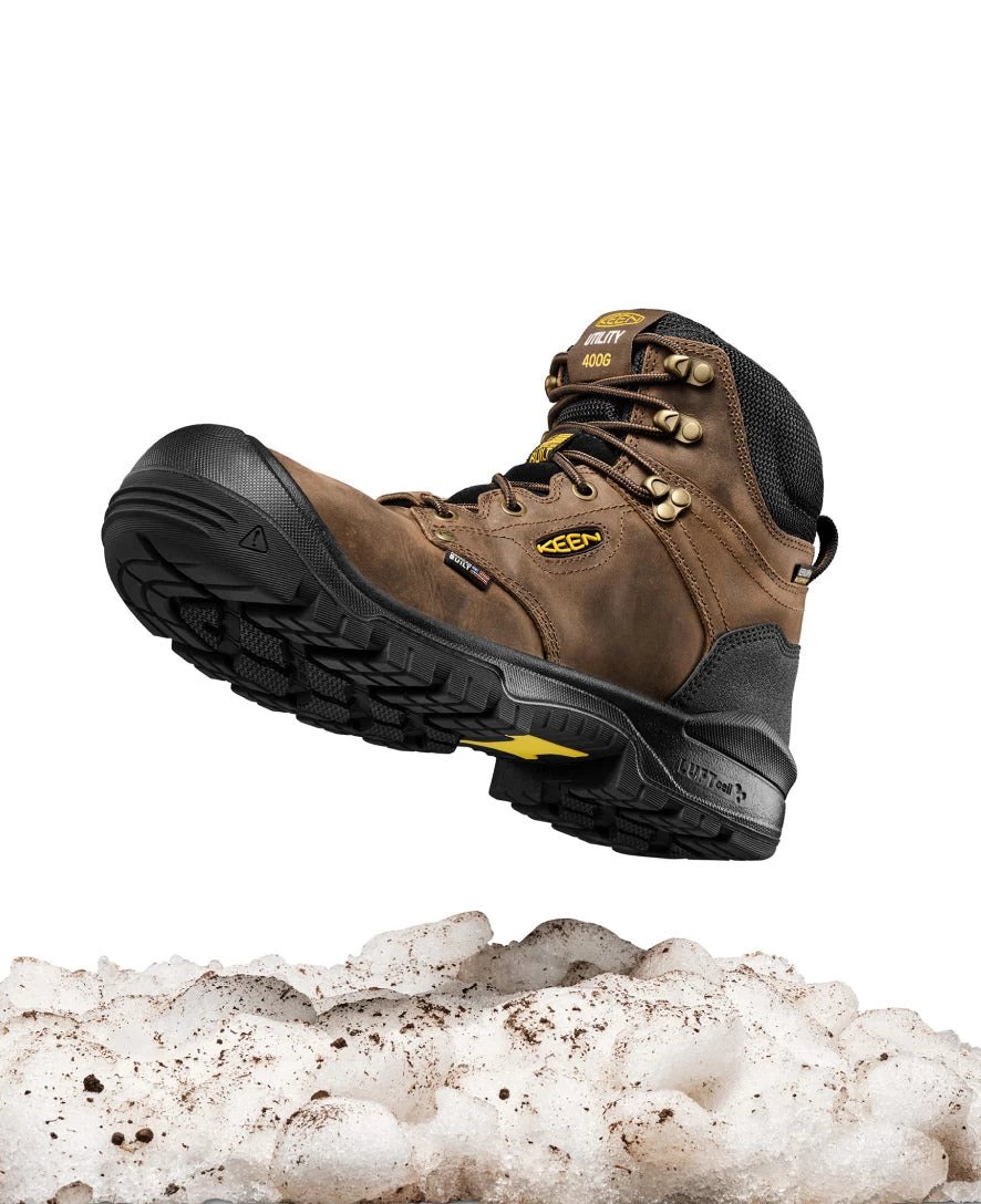 Keen Men's Independence 6" Insulated Waterproof Boot (Carbon-Fiber Toe) | Dark Earth/Black - Image 9