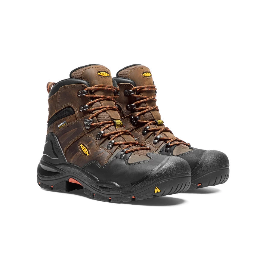 Keen Men's Coburg 6" Waterproof Boot (Steel Toe) | Cascade Brown/Brindle - Image 3