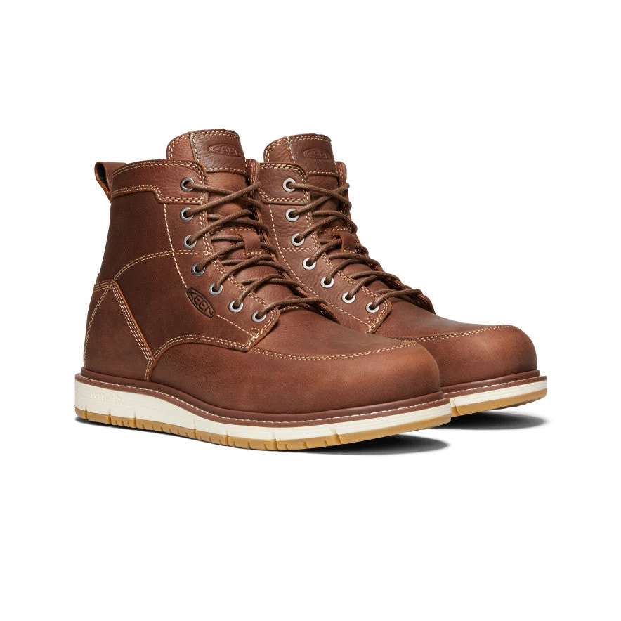 Keen Men's San Jose 6" Boot (Aluminum Toe) | Gingerbread/Gum - Image 2