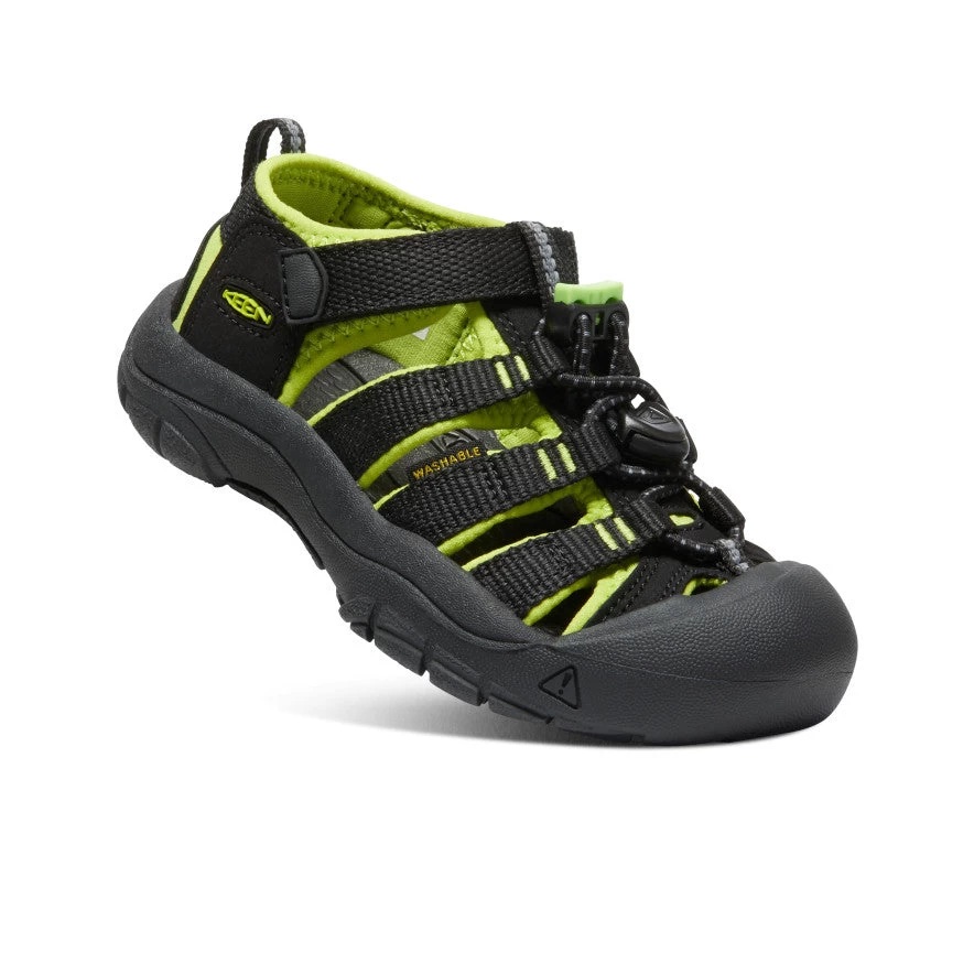 Keen Little Kids' Newport H2 | Black/Lime Green - Image 3