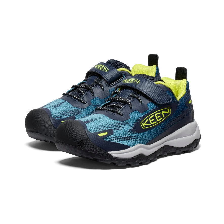 Keen Little Kids' Wanduro Speed Hiking Shoe | Legion Blue/Evening Primrose - Image 2