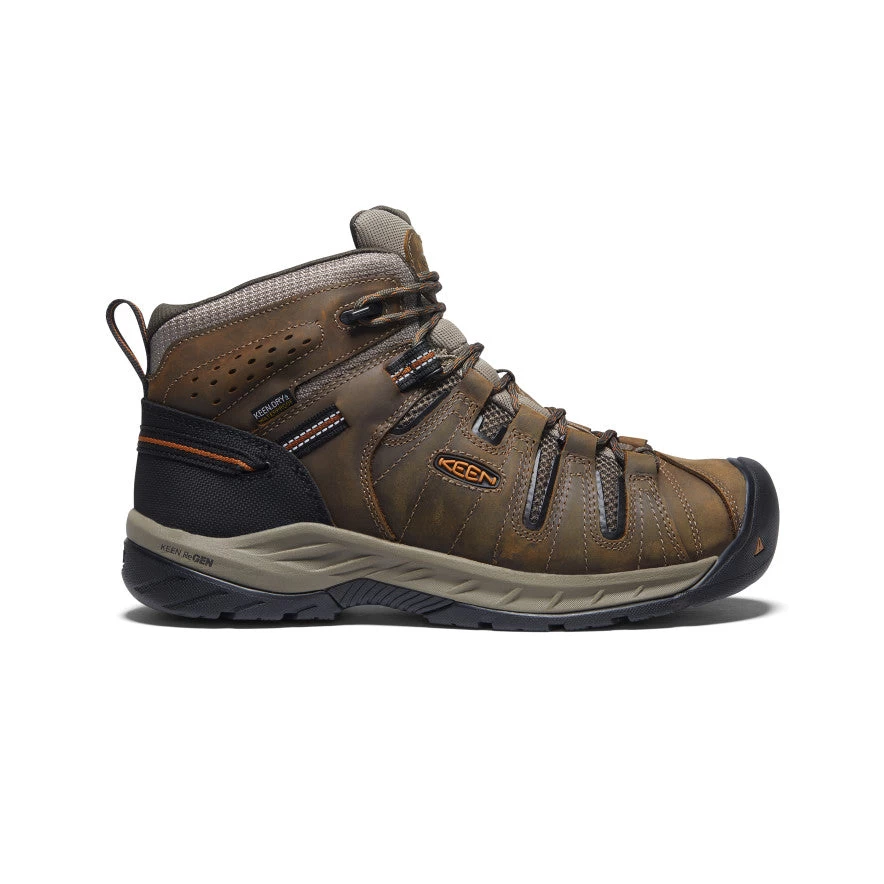 Keen Men's Flint II Waterproof Mid (Soft Toe) | Black Olive/Brindle
