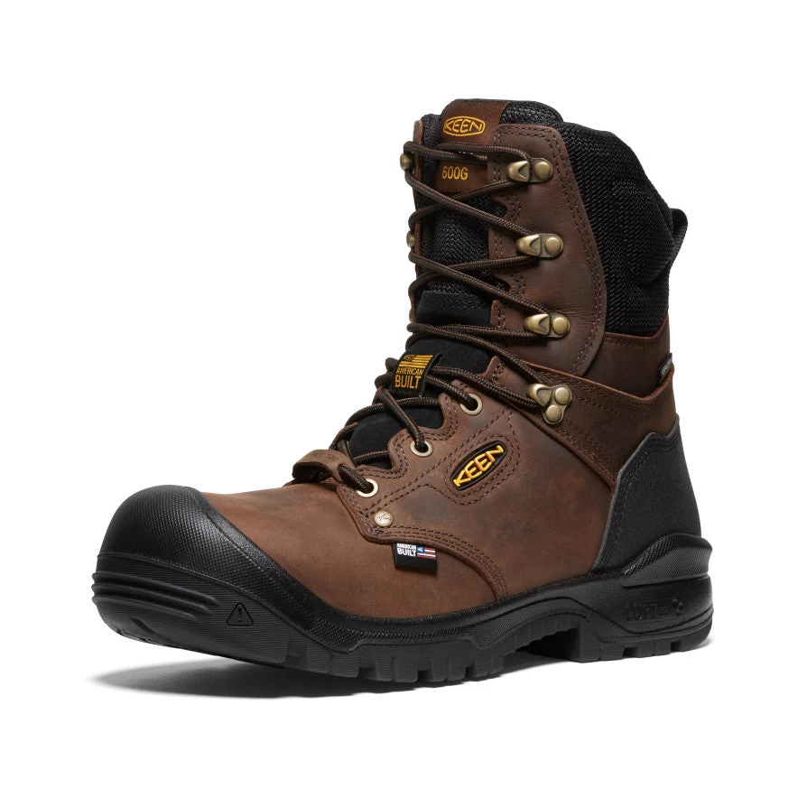 Keen Men's Independence 8" Insulated Waterproof Boot (Carbon-Fiber Toe) | Dark Earth/Black - Image 3