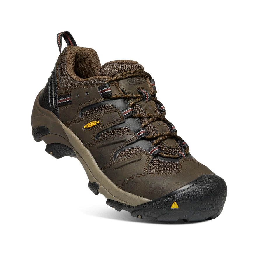 Keen Men's Lansing Low (Steel Toe) | Cascade Brown/Fired Brick - Image 3