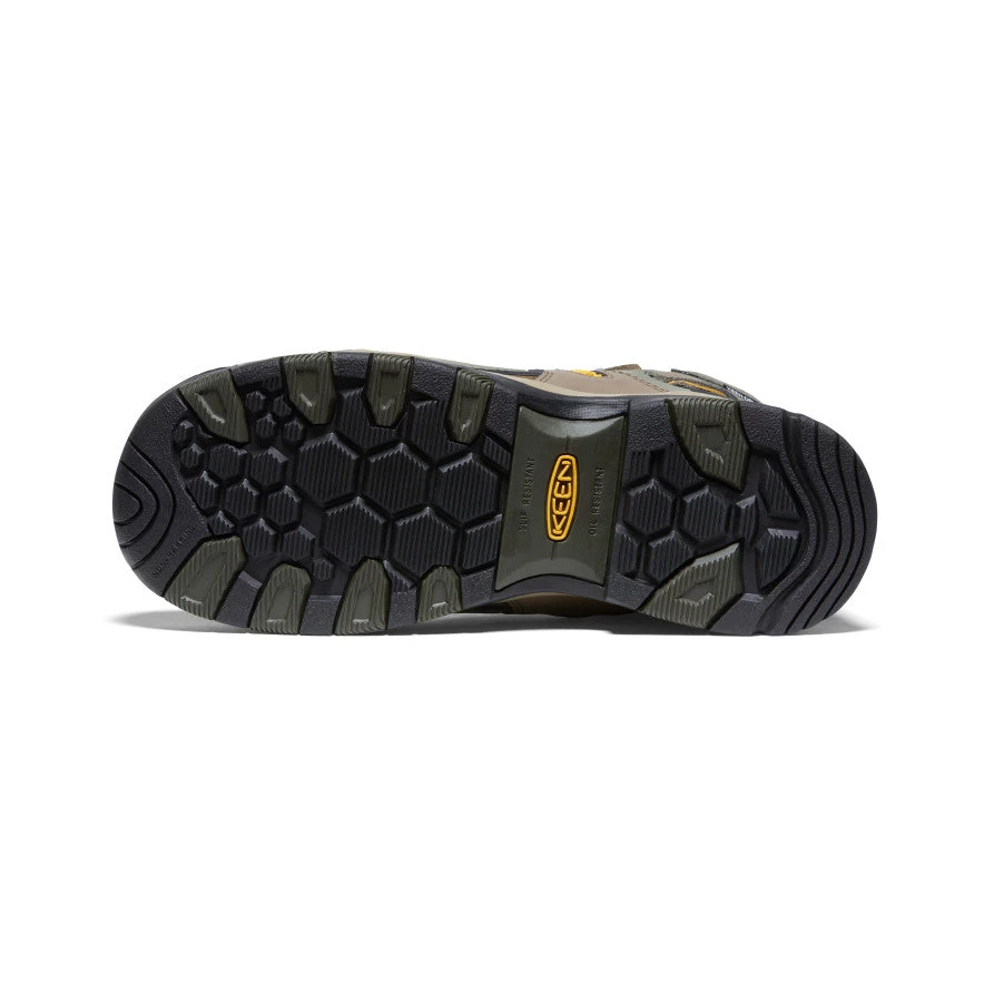 Keen Men's Davenport AL Waterproof Mid (Composite Toe) | Shitake/Forest Night - Image 4