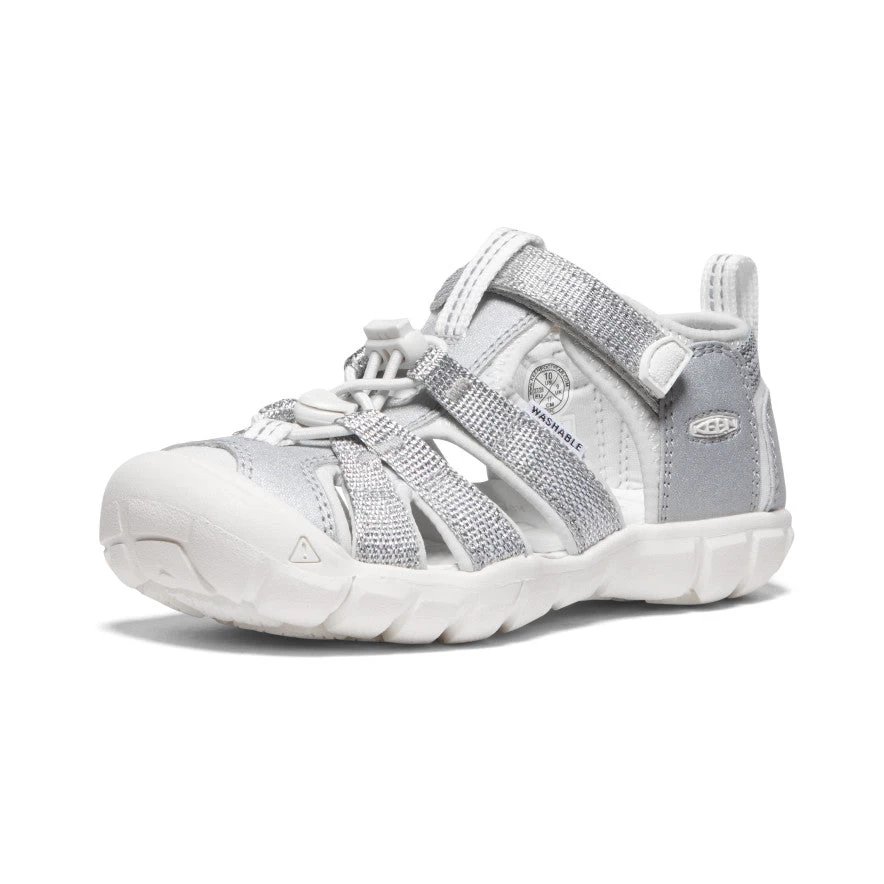 Keen Little Kids' Seacamp II CNX | Silver/Star White - Image 3