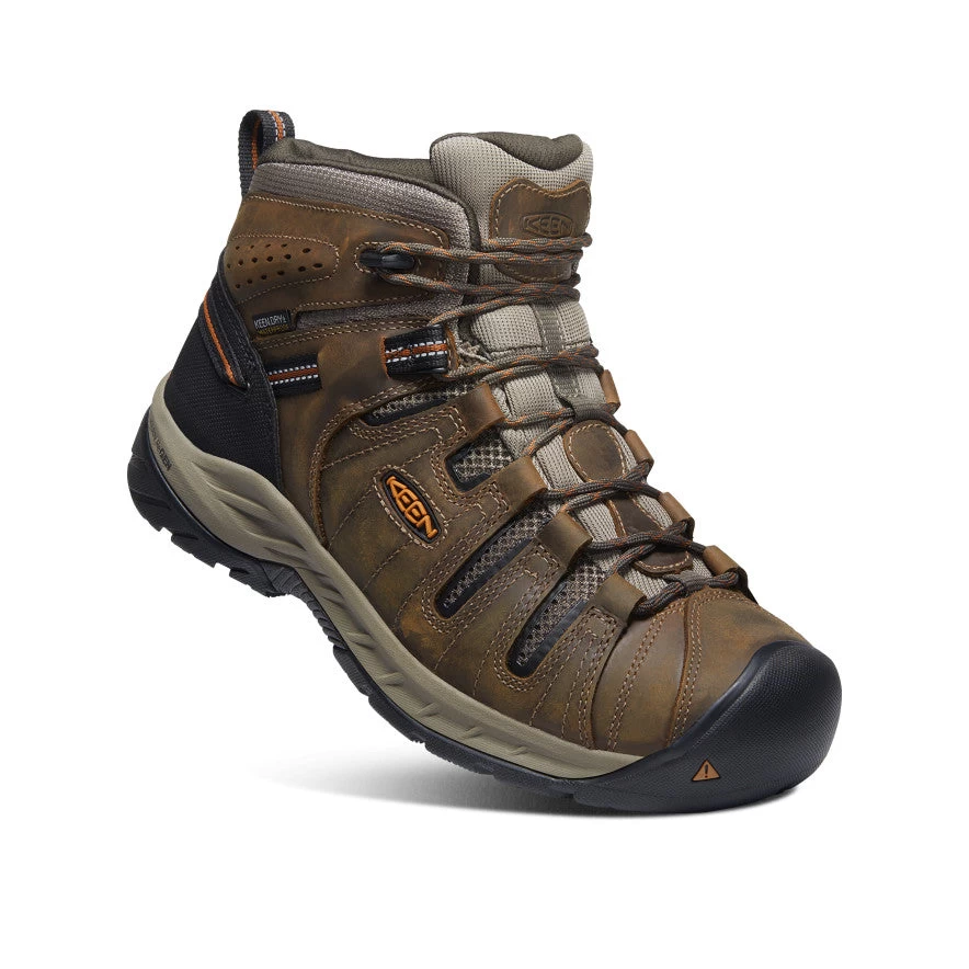 Keen Men's Flint II Waterproof Mid (Soft Toe) | Black Olive/Brindle - Image 3