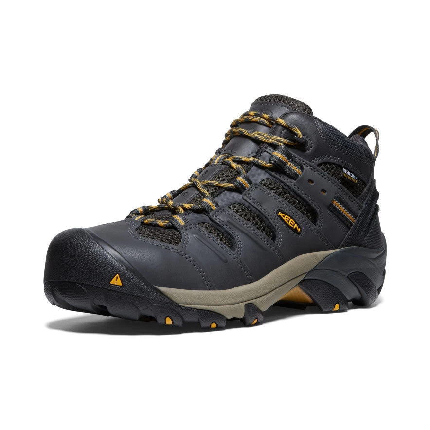 Keen Men's Lansing Mid Waterproof (Steel Toe) | Raven/Tawny Olive - Image 3