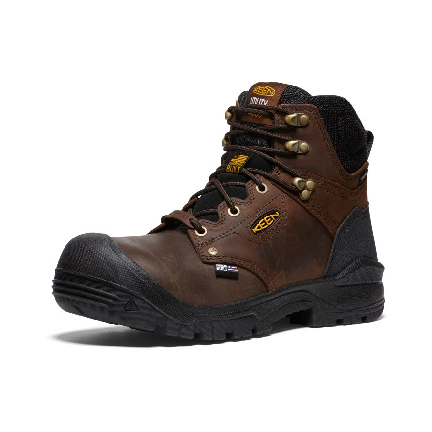 Keen Men's Independence 6" Insulated Waterproof Boot (Carbon-Fiber Toe) | Dark Earth/Black - Image 3
