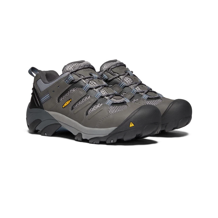 Keen Men's Lansing Low (Steel Toe) | Magnet/Majolica Blue - Image 2