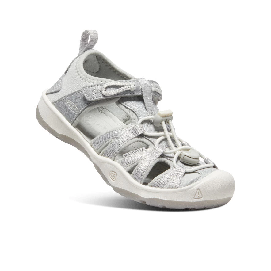 Keen Little Kids' Moxie Sandal | Silver - Image 3